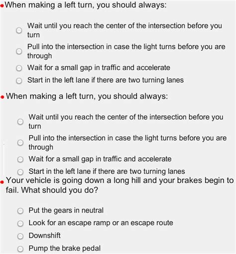 printable cdl practice test